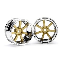 HPI3321-RAYS GRAM LIGHTS 57S-PRO CHROME/GOLD (9mm OFFSET)