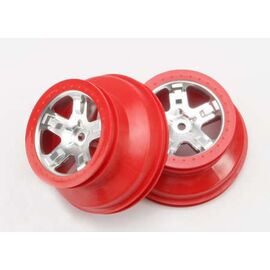 WHEELS, SCT SATIN CHROME, RED