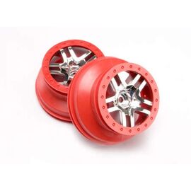 WHEELS, SCT SS, CHROME, RED BE