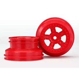 Wheels, SCT red, beadlock style, dual  profile (1.8' inner, 1.4' outer) (2)