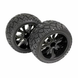Paire de roues Buggy / Truggy  Street  noir 1/10ème (2pcs)