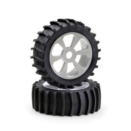 Paire de roues Buggy 6 rayons Sandpaddle blanc 1:8 (2)