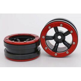 Beadlock Wheels PT-Safari Schwarz/Rot 1.9 (2 St.) 