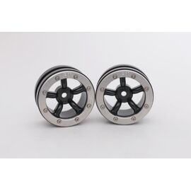 Beadlock Wheels PT-Safari Schwarz/Silber 1.9 (2 St.) 