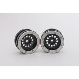 Beadlock Wheels PT-Bullet Schwarz/Silber 1.9 (2 St.) 