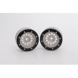 Beadlock Wheels PT-Bullet Silber/Schwarz 1.9 (2 St.) 