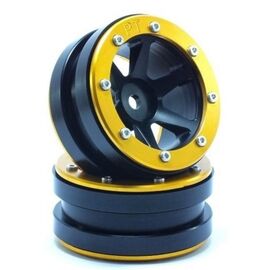 Beadlock Jantes PT-Slingshot noir/doré 1.9 (2 pcs)