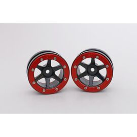 Beadlock Wheels PT-Slingshot Schwarz/Rot 1.9 (2 St.) 