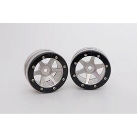 Beadlock Wheels PT-Slingshot Silber/Schwarz 1.9 (2 St.) 