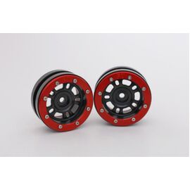 Beadlock Wheels PT-Distractor Schwarz/Rot 1.9 (2 St.) 