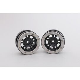 Beadlock Wheels PT-Distractor Schwarz/Silber 1.9 (2 St.) 
