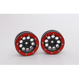 Beadlock Wheels PT-Ecohole Schwarz/Rot 1.9 (2 St.) 