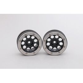 ABMT0050BS-Beadlock Wheels PT-Ecohole Black/Silver 1.9 (2 pcs)&#160;