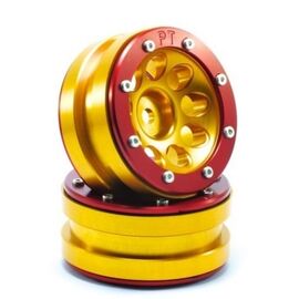 Beadlock Jantes PT-Ecohole doré/rouge 1.9 (2 pcs)