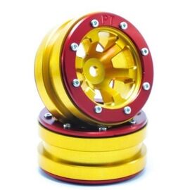 Beadlock Jantes PT-Claw doré/rouge 1.9 (2 pcs)