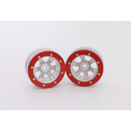 Beadlock Jantes PT-Claw argent/rouge 1.9 (2) 