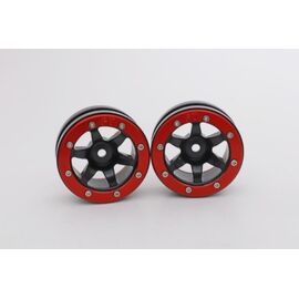 Beadlock Jantes PT-Wave noir/rouge 1.9 (2) 
