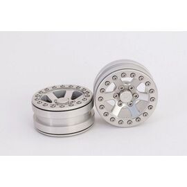 Beadlock Wheels PT-Escalade Silver/Silver 1.9 (2 pcs)