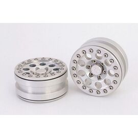 Beadlock Wheels PT-Ghost Silver/Silver 1.9 (2pcs)