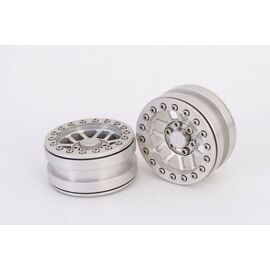 Beadlock Wheels PT-Warrior Silver/Silver 1.9 (2pcs)