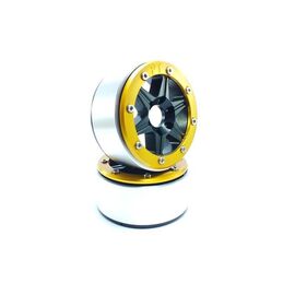 Beadlock Wheels SIXSTAR noir/doré 1.9 (2) sans moyeu de roue