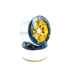 Beadlock Wheels SIXSTAR doré/doré 1.9 (2) sans moyeu de roue