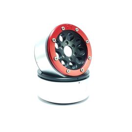Beadlock Wheels GUN noir/rouge 1.9 (2) sans moyeu de roue