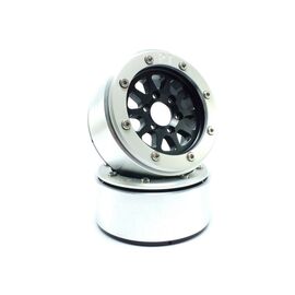 Beadlock Wheels GEAR noir/argent 1.9 (2) sans moyeu de roue