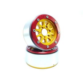 Beadlock Wheels GEAR doré/rouge 1.9 (2) sans moyeu de roue
