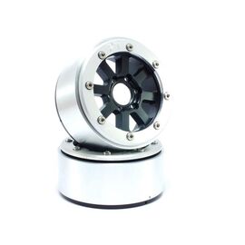 Beadlock Wheels HAMMER noir/argent 1.9 (2) sans moyeu de roue