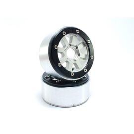 Beadlock Wheels HAMMER argent/noir 1.9 (2) sans moyeu de roue