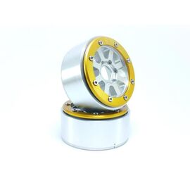 Beadlock Wheels HAMMER argent/doré 1.9 (2) sans moyeu de roue