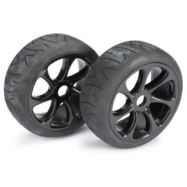 Paire de roues Buggy  7 battons/Street  noir 1/8ème (2pcs)
