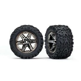Tires & wheels, assembled, glued (2.8 ') (RXT black chrome wheels, Talon Ex treme tires, foam inserts) (2) (TSM r