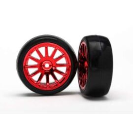 Wheels 12-SP Red & Slike Tyres