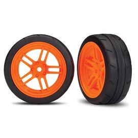 Tires and wheels, assembled, glued (s plit-spoke orange wheels, 1.9' Respon se tires) (front) (2) (VXL rated)