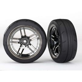 Tires and wheels, assembled, glued (s plit-spoke black chrome wheels, 1.9' Response tires) (front) (2)