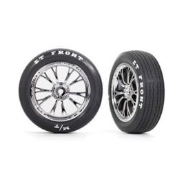 Tires & wheels, assembled, glued (Wel d chrome wheels, tires, foam inserts) (front) (2)