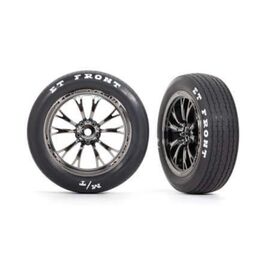 LEM9474X-Tires &amp; wheels, assembled, glued (Wel d black chrome wheels, tires, foam in serts) (front) (2)