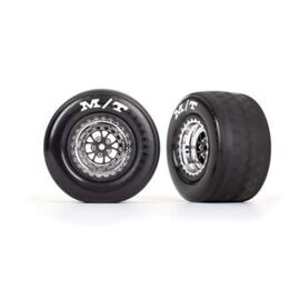 Tires & wheels, assembled, glued (Wel d chrome with black wheels, tires, fo am inserts) (rear) (2)