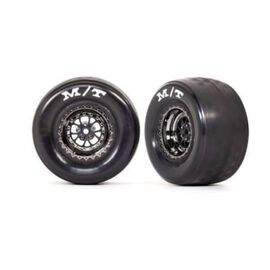 Tires & wheels, assembled, glued (Wel d black chrome wheels, tires, foam in serts) (rear) (2)