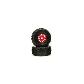 DBOOTS 'Fortress' Tire Set Glued (Red ) (2pcs)