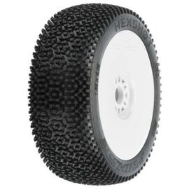 1/8 Hex Shot S3 Fr/Rr Bggy Tires Mntd 17mm Wht (2)