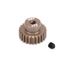 24T 48DP pinion gear 7075 Aluminum  3.175 bore For 1-10 cars