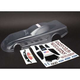 Body, Ford Mustang (clear, requires p ainting)/ decals
