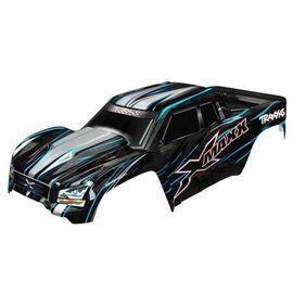 Body, X-Maxx, blue (painted, decals a pplied) (assembled with tailgate protector)