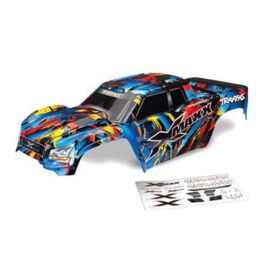 Body, X-Maxx, Rock n' Roll (painted , decals applied) (assembled with tai lgate protector)