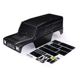 Body, Land Rover Defender, black (pai nted)/ decals