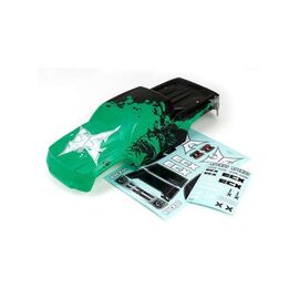 Body, Black/Green: 1:10 2WD Ruckus
