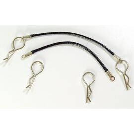 Épingles de corps avec corde, noir (80mm)